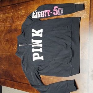 PINK 1/4 zip pullover sweatshirt size Small